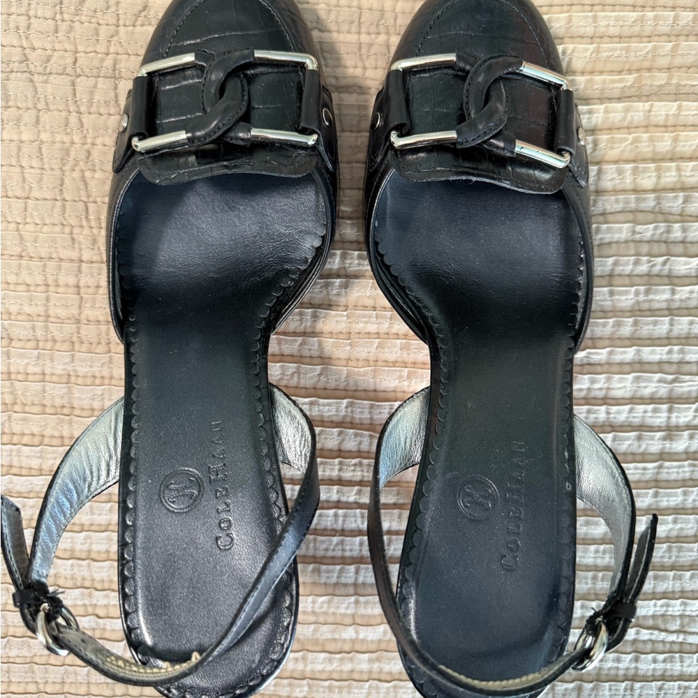Cole Haan Black Sling Back Women's Shoes